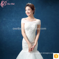 Vestido de noiva com elegância elegante fora do ombro Alibaba Mermaid 2017